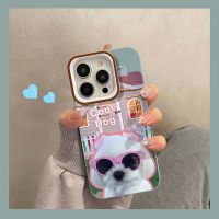 chunkao15835252 เคส ไอโฟน 潮酷猫狗新款双色奶油苹果14手机壳iphone13promax12肤感11硅胶