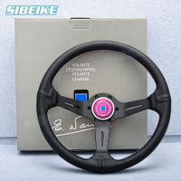 Universal 350mm 14inch Steering Wheels Deep Corn Drifting Sport Steering Wheel with Pink Horn Furniture Protectors  Replacement Parts