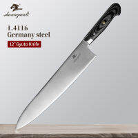 12 Inch Cleaver Gyuto Germany 1.4116 Steel Kitchen Professional Vegetable Slicing Cutting Meat Chef Gyuto