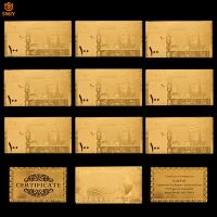 10Pcs/Lot Saudi Arabia World Currency 100 Riyal Gold Banknote Replica Paper Money Banknote Collection