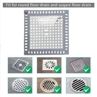 Stainless Steel Square Floor Drains Net Cover Drain Stopper Bathroom Hole Catcher Kitchen Shower Hardware Filter Accessorie Z9N8 Traps Drains