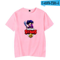 ผู้ชายและผู้หญิงแขนสั้นเสื้อยืดสไตล์ใหม่เทรนด์สไตล์ brawl Stars สินค้าที่เกี่ยวข้องลำลองชายแขนสั้นเสื้อยืด