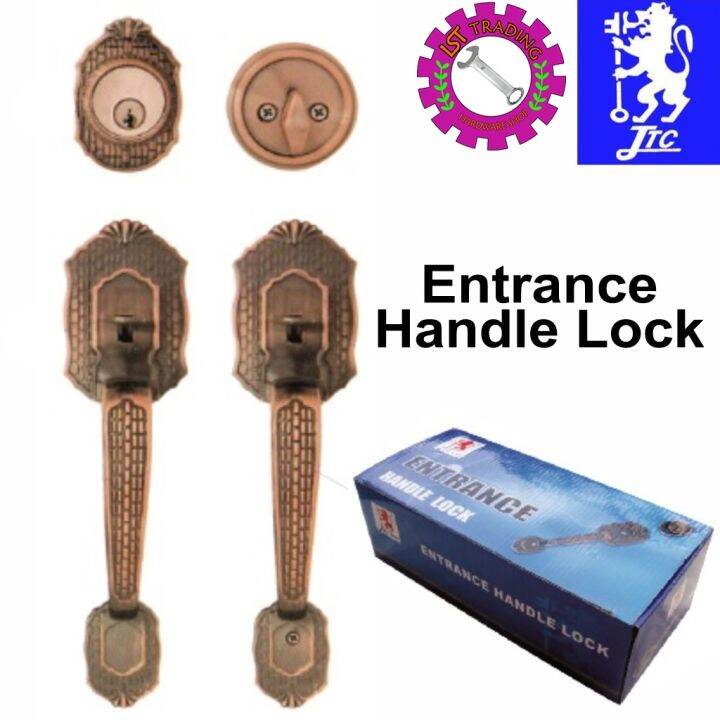 [READY STOCKS] JTC ENTRANCE HANDLE LOCK 1188 / DOOR LOCK SET / DOOR
