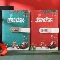A5 Christmas Notebook With Password Lock Book Journal Planner Organizer Diary School Office Supplies Gift For Kid Girl Boy 2023