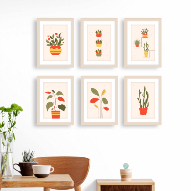 Deeka Gallery Hiasan Dinding Minimalis 15x20 Ruang Tamu Aesthetic Wall Decor Pajangan Dinding