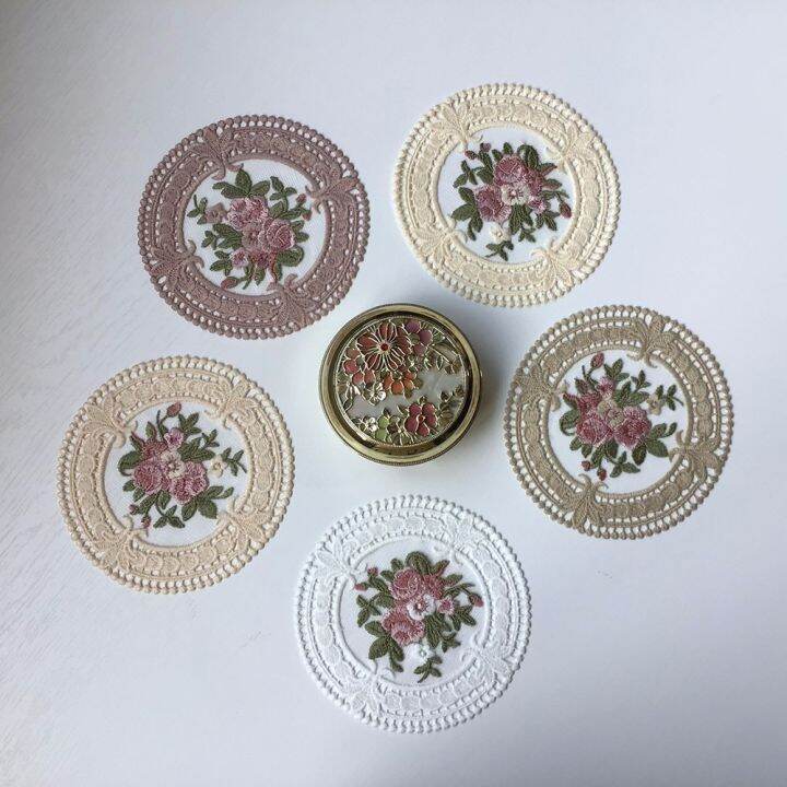 cw-anti-scald-coaster-embroidery-bowls-cups-european-fabric-table-insulation-12cm