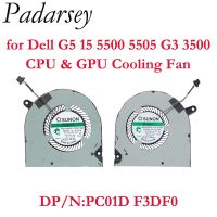 Pardarsey CPU ใหม่เอี่ยมพัดลมทำความเย็น W/ พัดลมจีพียูชุดทำความเย็นสำหรับเปลี่ยน G5 Dell 15 5500 5505 G3 3500ชุด F3DF0Jiachuan PC01D