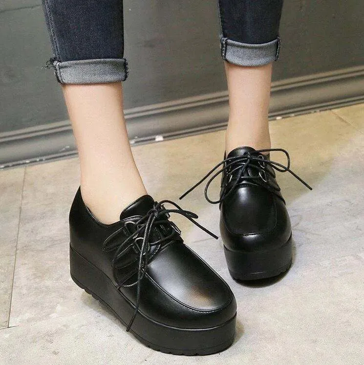 Small Leather Shoes Women's British Style Retro Platform Shoes 2022 Spring  and Autumn New Student Single-Layer Shoes Casual Shoes Women's Shoes |  Lazada Singapore