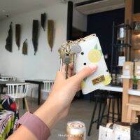 โปรสุดคุ้ม Key holder ลายPolkadot Lemonadeกระเป๋าเก็บกุญแจและคีย์การ์ดขนาดพกพาน้ำหนักเบา สุดคุ้ม