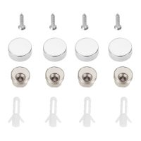 4pcs Zinc Alloy Mirror Clips Fit 6 7mm 3 5mm Thick Glass Fixed Fitting Suitable for Bathroom Toilet