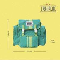 Troopers stripe Plus Forest กระเป๋าเป้ทรู๊ปเปอร์ ใบใหญ่ สีเขียวสด