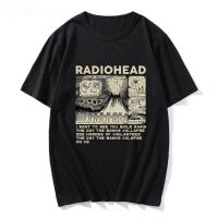 【Mens clothing】 RadioheadPrint T Shirt Mens OversizedCotton Unisex T Shirts Hip HopBand Music Album TeesMale Tops