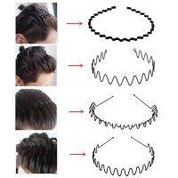 5PCS/ Set Etercycle Metal Headbands For Men Women Fashion Sports Hair Hoop Short Hair Accessories With 5 Elastics Hair Ties