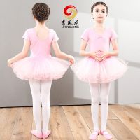 Spring and autumn long-sleeved ballet dance dress for childrens girls practice clothes for girls and young children dancing Chinese dance clothes