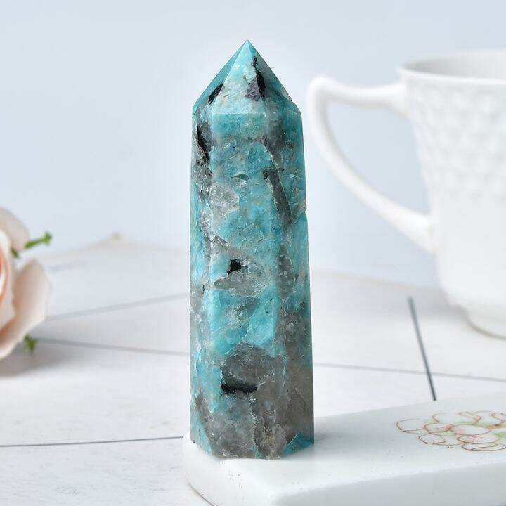 1pc-natural-amazonite-and-smoky-quartz-symbiotic-crystal-point-healing-stone-obelisk-wand-ornament-for-home-decor-energy-stone