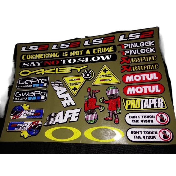 REFLECTIVE LS2 Helmet Sticker/ Visor Sticker (VERSION 2) motor ...