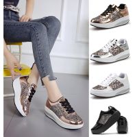 Platform Sneakers Women Casual Vulcanized Shoes Women Bling Ladies Trainers Basket Femme Chunky Sneakers Women Walking Shoes