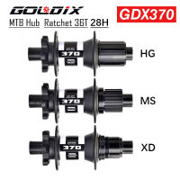 GOLDIX GDX370จักรยาน Hub J-Bend 28หลุม Ratchet 36T BOOST MTB Hub ปิดผนึกแบริ่ง6 Bolt Disc เบรค HG MS