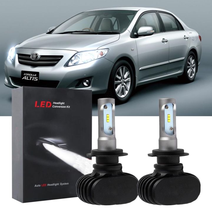 new-หลอดไฟหน้าฮาโลเจน-led-6000k-สีขาว-แบบเปลี่ยน-สําหรับ-toyota-altis-e140-ปี-2006-2013