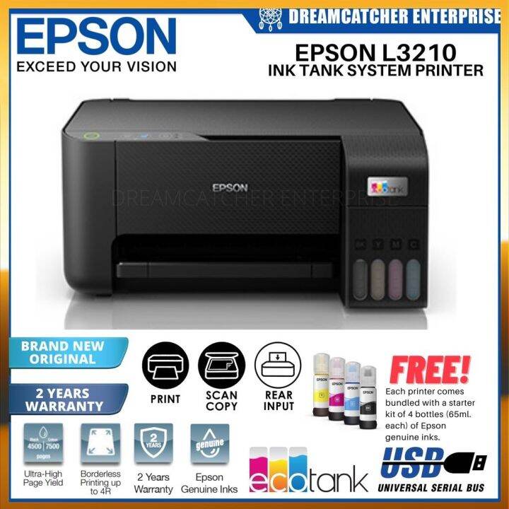 Epson L3110 / L3210 EcoTank AllinOne Ink Tank Printer Uses 003 Ink