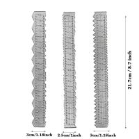 การตัดการ์ดกระดาษสำหรับไม้บรรทัดวัดมุมเครื่องมือไม้บรรทัดงานฝีมือไม้บรรทัดฉีกขาดกระดาษขอบ Deckle ไม่สม่ำเสมอ3ชิ้น