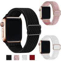 Elastic Nylon Strap For Apple Watch Ultra Band 49mm 40mm 44mm 41mm 45mm 38/42mm Solo Bling Bracelet iWatch Series 8 7 6 5 4 3 SE