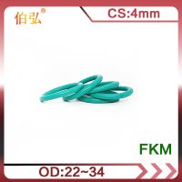 Fluorine Rubber O-Ring 5PCS/lot Green FKM Sealing CS 4mm OD22/24/25/26/27/28/30/32/33/34mm O Ring Gasket Ring sealing Washer