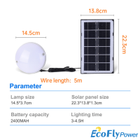 Luz LED Solar De Techo Para Interiores,Iluminación De 18W Con Control Remoto,Recargable,Color Blanco Frío,Para Granero