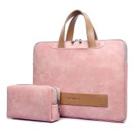 Waterproof PU Leather Laptop Bag Case Casual Notebook Handbag For Women 13.3 14 15.6 Inch Briefcase For Macbook Air Pro Xiaomi