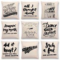 [Yunyun fabric workshop] Letras Decorativas En Blanco Y Negro Para Sofá Cojín Con Palabras Cálidas Interesantes Frases Cortas Gran Oferta