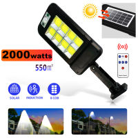 2000W Outdoor Solar LED Street Light Waterproof Wall Lamp Remote Control Upgrad Lantern Garden Square Highway Enhance Lighting