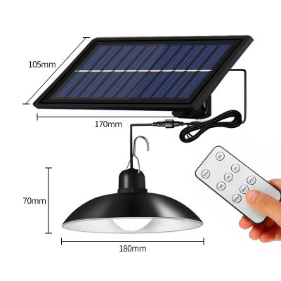 IP65 Waterproof Double Head Solar Pendant Light Outdoor Indoor Solar Lamp With 3m Cable For Courtyard Garden Solar Shed Lights