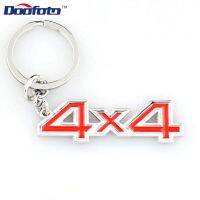 Doofoto พวงกุญแจ4X4แต่งรถโลหะ3มิติพวงกุญแจโลหะสำหรับฟอร์ดเปอโยต์308 508 Toyota Honda BMW Hyundai Badge Emblem ของขวัญ