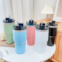 New 30OZ Car Cup With Straw 304 Stainless Steel Double-Layer Insulation Cup Foreign Trade Coffee Cup Ice Cup 【Bottle】