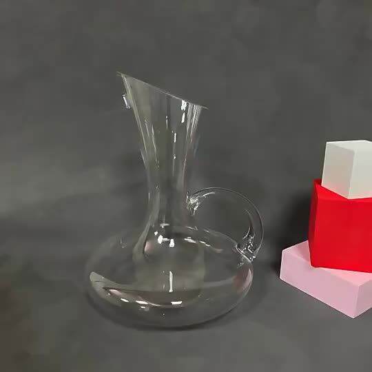Pxinghigh quality classic hand made crystal wine decanter with handle
