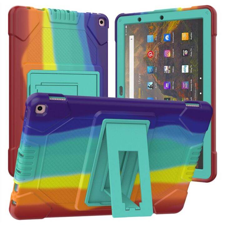 ฝาครอบสำหรับ-amazon-kindle-fire-hd-10-2021-10-1เคสแท็บเล็ตผิวเด็กปลอดภัยเกราะเคสโทรศัพท์กันกระแทกเกราะกันกระแทก-kickst