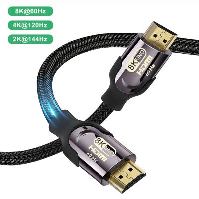 60Hz 8K 2.1 Kabel Yang Kompatibel dengan HDMI 5M 3M 2M 1M 4K 120Hz 2K 144Hz Kabel Data Digital Audio UHD Kabel Vidoe untuk Laptop Xbox PS5 PS4
