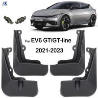 ชุดบังโคลนรถสำหรับ Kia EV6 GT-Line GT CEV 2021 2022 2023แผ่นบังโคลนบังโคลนกันน้ำสาดเบ้าหล่อด้านหลังด้านหน้า