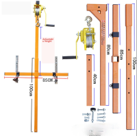 สำหรับเครื่องปรับอากาศ 20M Lifting Tool Crane Folding Self-locking Manual Winch Assembly Installation of Tools