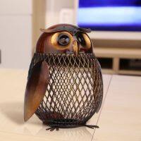 [myhome]TOOARTS 1000 stock！Owl Shaped Metal Coin Home Furnishing Articles Crafting