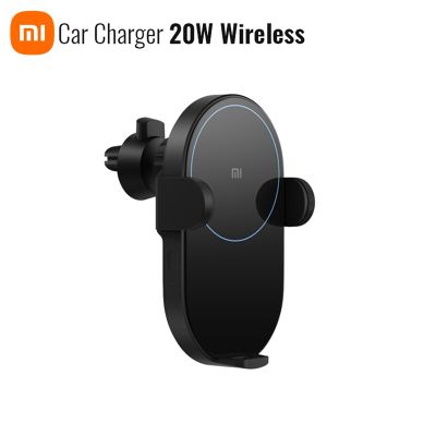 100% Original Xiaomi Wireless Car Charger 20W Max Electric Auto Pinch 2.5D Glass Ring Lit For Mi 9 (20W) MIX 2S Qi Car Charger