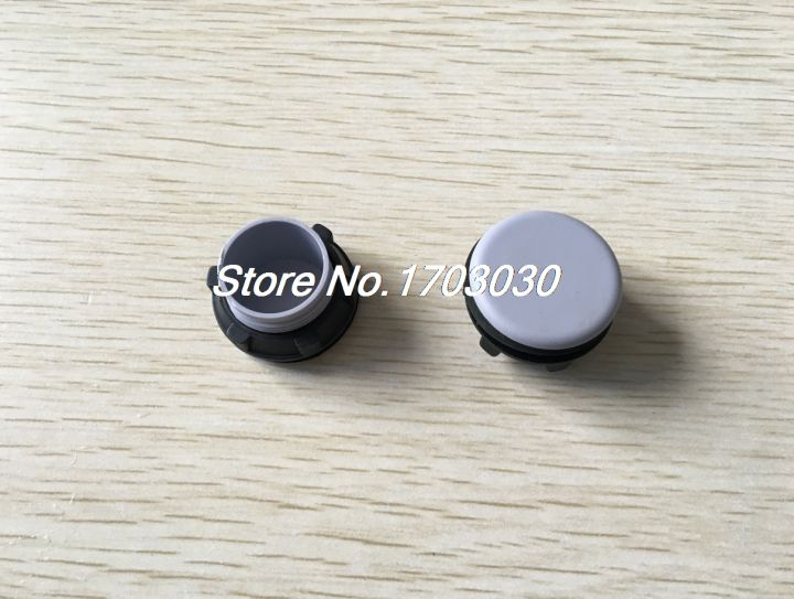 3-pcs-gray-plastic-push-button-switch-22mm-mount-hole-panel-plug-cap