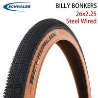 【Free shipping】Schwalbe ยางรถจักรยาน BILLY BONKERS 26X2.25 57-559 26นิ้วสีน้ำตาลยางรถจักรยาน K-Guard 3จักรยานบนถนน MTB ชิ้นส่วนยางขี่จักรยาน