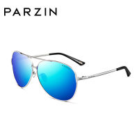 PARZIN Classic Aviation Men Sunglasses Brand Design Alloy Frame Pilot Polarized Sun Glasses For Driving Male Black UV400