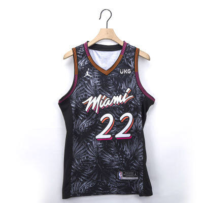 Ready Stock Ready Stock Hot Sale Mens Miami Heat Tyler Herro Dwyane Wade Jimmy Butler 2021 Fashion Edition Jersey - Black