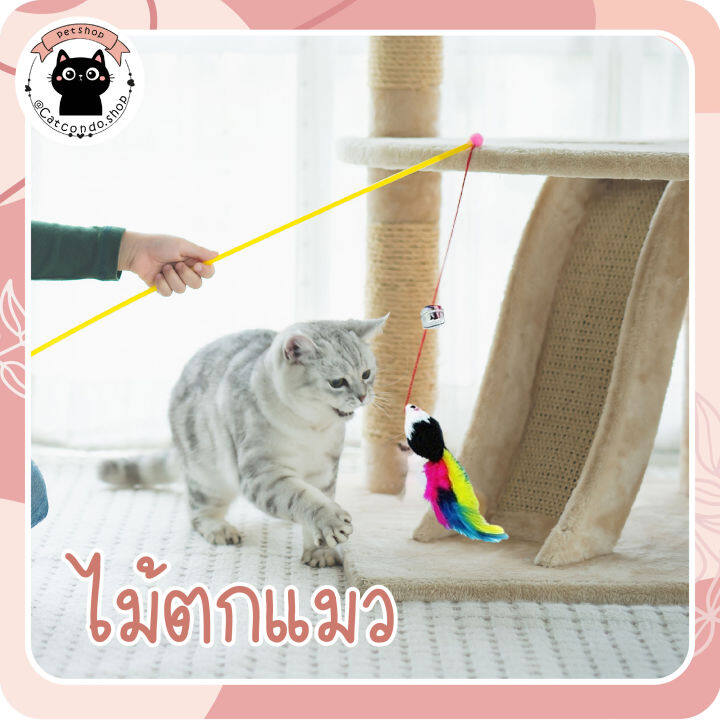 ของเล่นแมว-ไม้ตกแมวหนู-หนูล่อแมว-ไม้ล่อแมว-ไม้ตกแมว