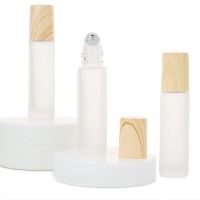 【CW】 10pcs/pack 10ml Roll On Bottle Thick Frosted Glass Perfume Bottle Refillable Bottles Empty Roller Essential Oils Vials Travel