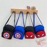 【hot sale】┇ C16 Childrens cartoon spiderman chest bag boys and girls fashion Marvel oblique bag waist bag