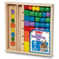 [46ชิ้น] รุ่น 570 ต่อเรียงอนุกรม Melissa &amp; Doug Bead Sequencing Set 46 Pcs รีวิวดีใน Amazon USA  พร้อมแผ่นแพทเทิร์น 10 แบบ ชิ้นใหญ่ พร้อมกล่องเก็บ ของเล่นเด็ก