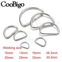 10pcs Metal D Ring Half Loop D-ring Buckle for Handbag Strap Bag Backpack Hardware DIY Dog Collar Chain Clasp Sewing Accessories